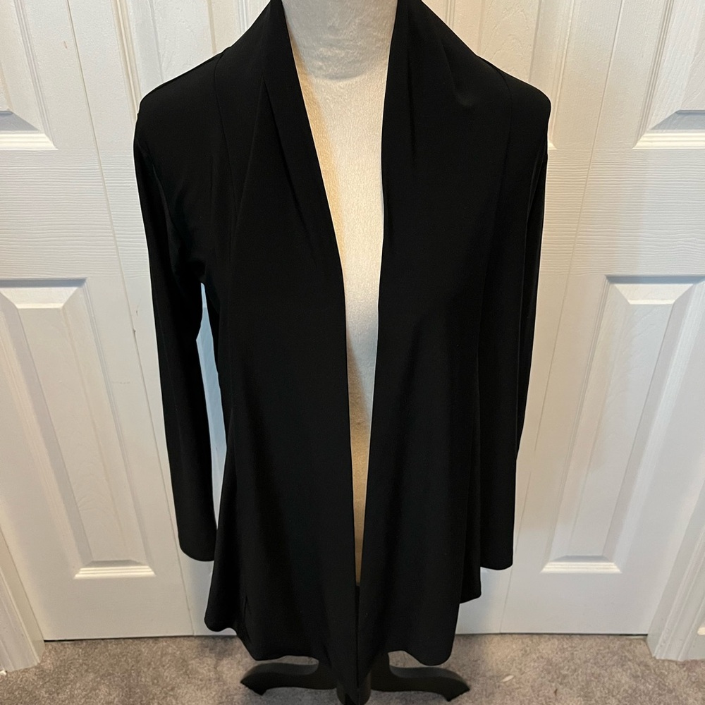 Sympli size 0 Elegant Black Open Front Cardigan